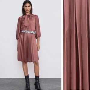 Zara Pleated Midi Dress